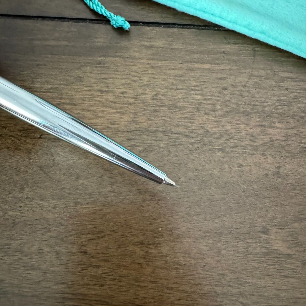 TIFFANY & CO Gold Plated Mechanical Pencil with Pouch and Box - Picture 6 of 9